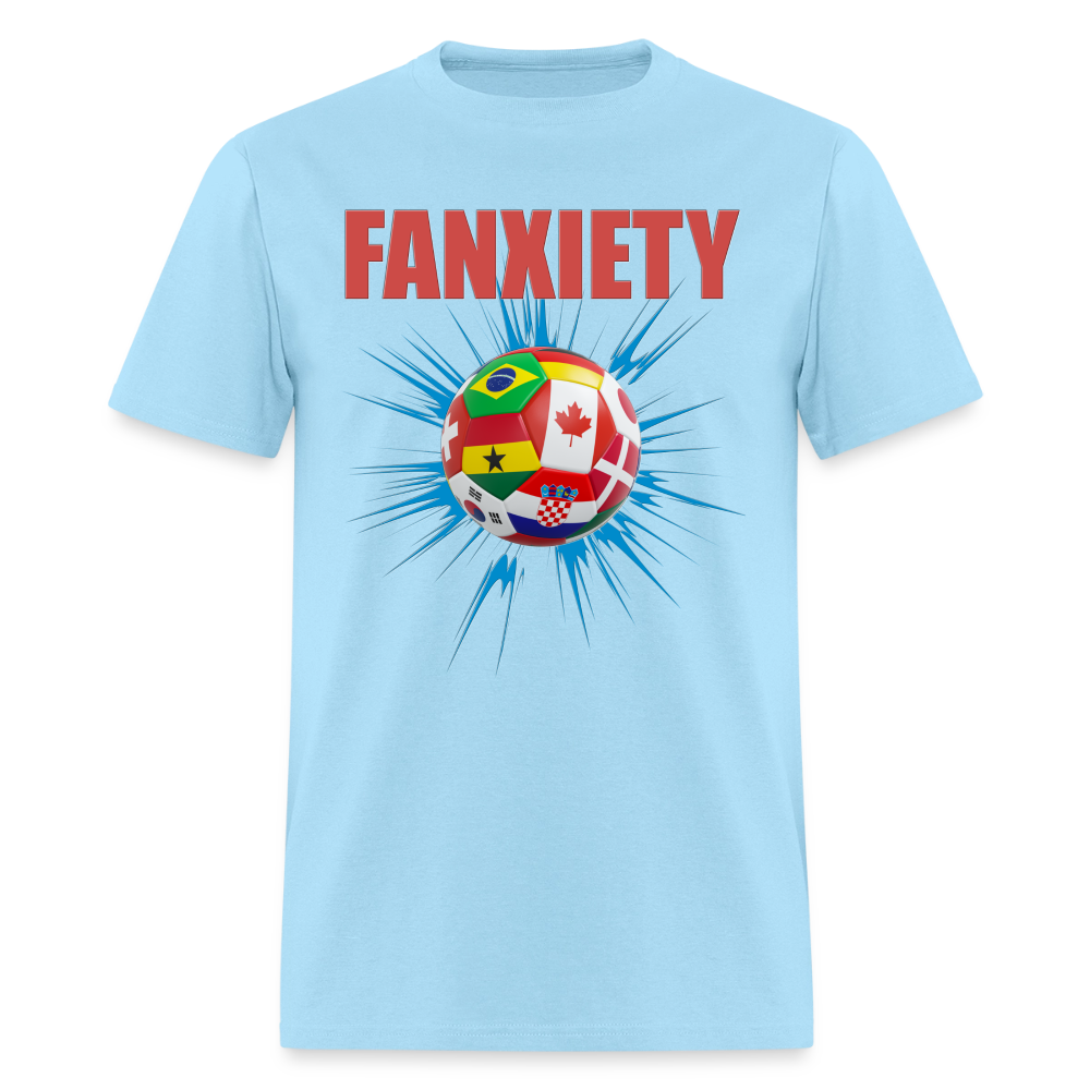 Fanxiety Shirt, Faniety, Soccer Fan Shirt, North American World Cup, World Cup 2026, Soccer Shirt, World Cup, Football Shirt, 2026 World Cup Shirt, Game Day Shirt, World Cup Trophy - powder blue
