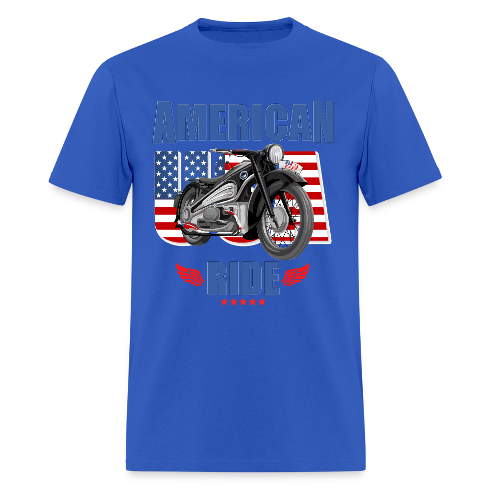 American Ride Shirt, Motorcycle Shirt, Biker Shirt, Motorcycle Gift, Motorcycle Tshirt, Motorcycle Shirts, Motorcycle T Shirt, Biker Shirts - royal blue