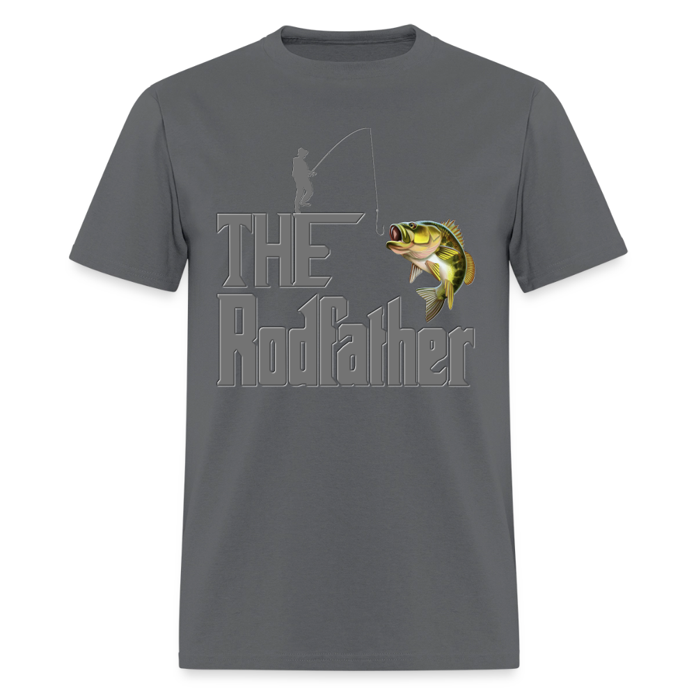 The Rodfather T-Shirt, Funny Fishing, Fishing Rod Shirt, Lake Lover Shirt, Fishing Gift For Men, Dad Fishing Shirt, Father Day Shirt - charcoal