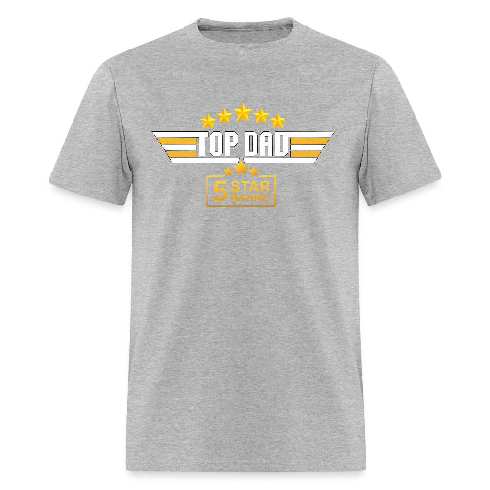 Gift For Husband, Gift For Dad, Fathers Day Gift, Top Dad Shirt, Top Dad T-Shirt, Funny Dad Shirt, Best Dad Shirt, Fathers Day Gift Idea - heather gray