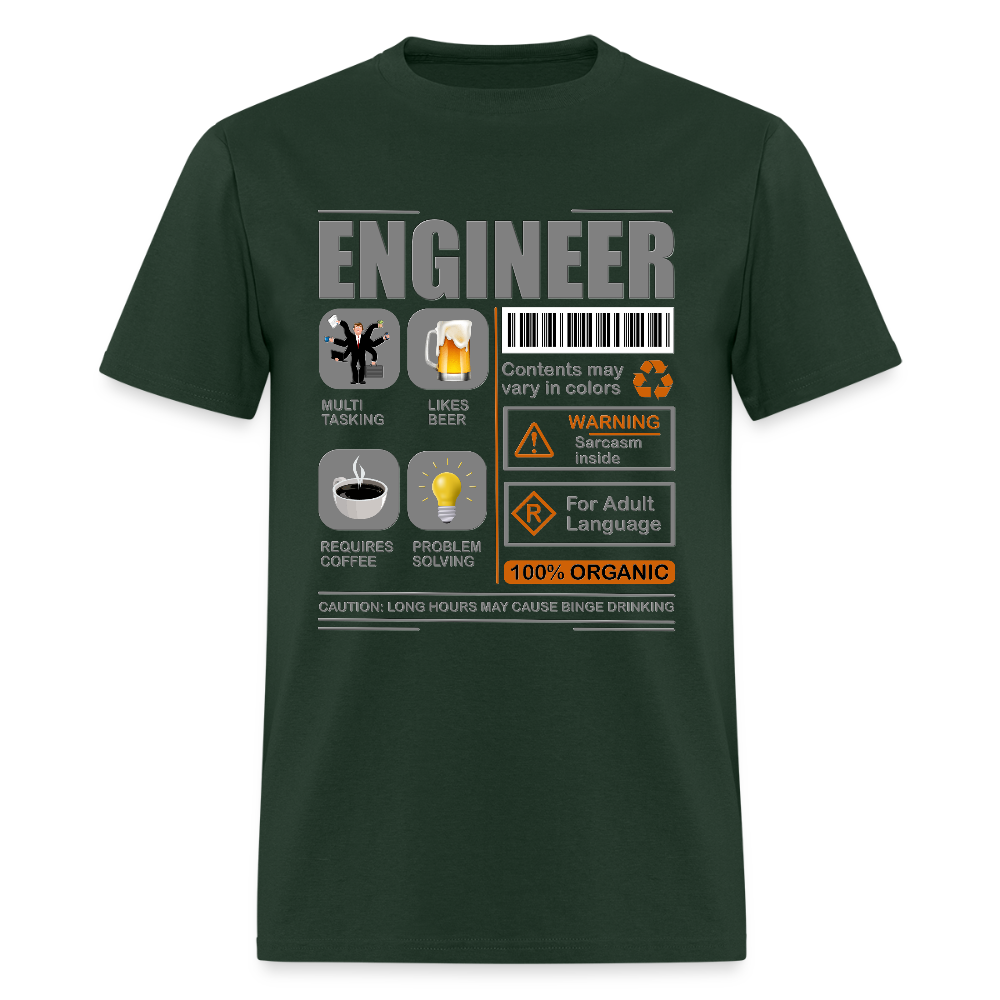 Engineering Shirt, Engineering Gift, Funny Cool Shirt, Student Engineering Shirt, Engineer Lover Shirt, Mechanic Gift Idea T-Shirt - forest green