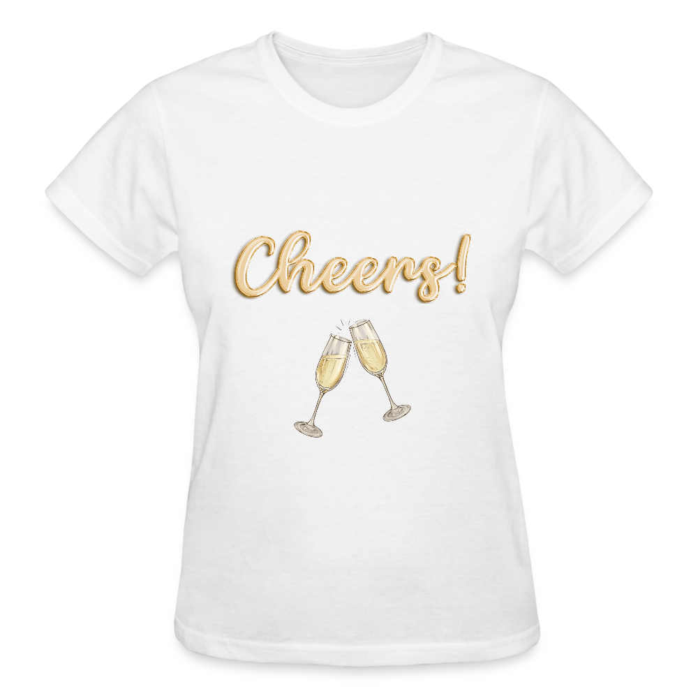Cheers Shirt, New Years Shirt, Nye Shirt, Gold Glitter New Years Shirt, Women New Years Eve Shirt, NYE, NYE Shirt, New Year New Me Shirt - white