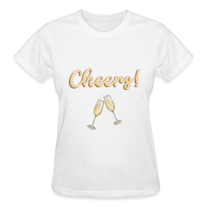 Cheers Shirt, New Years Shirt, Nye Shirt, Gold Glitter New Years Shirt, Women New Years Eve Shirt, NYE, NYE Shirt, New Year New Me Shirt - white