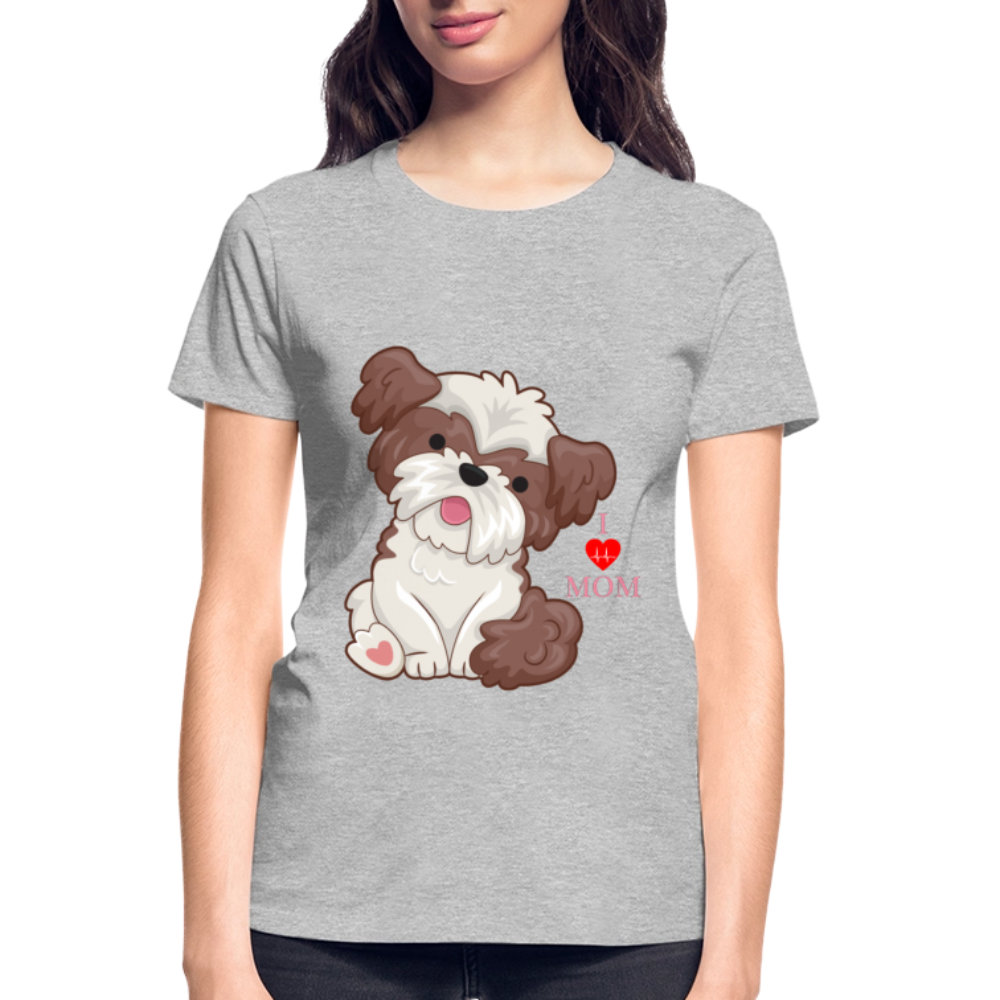 Dog Lover Shirt, Dog Mama Shirt, I Love Mom Dog Shirt, Funny Dog Lover Shirt, Cute Dog Shirt, Dog Dad Shirt, Dog Mom Shirt, Gift For Her - heather gray