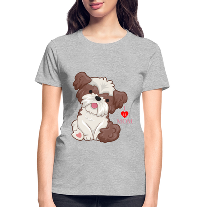 Dog Lover Shirt, Dog Mama Shirt, I Love Mom Dog Shirt, Funny Dog Lover Shirt, Cute Dog Shirt, Dog Dad Shirt, Dog Mom Shirt, Gift For Her - heather gray