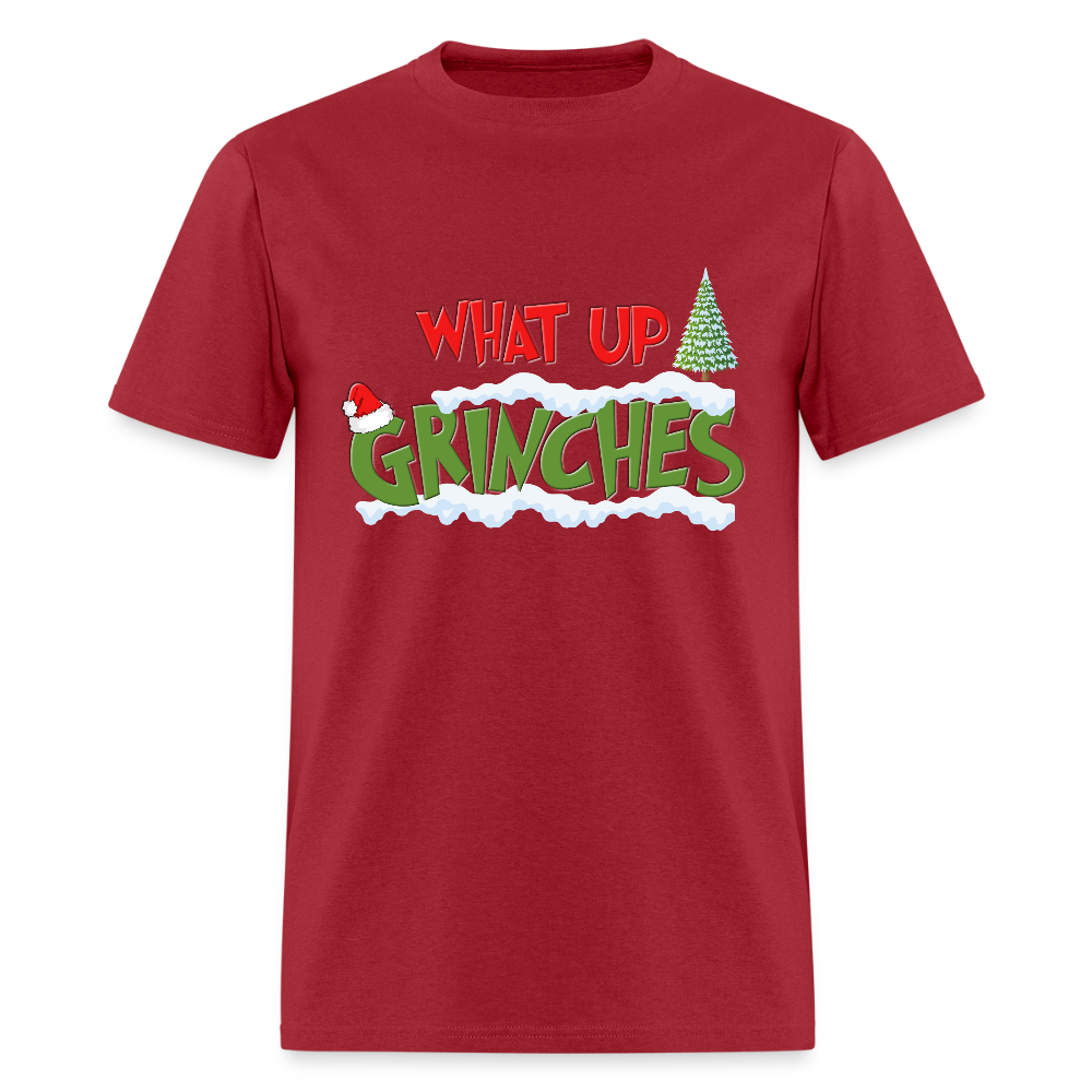 Christmas Gifts, What Up Grinches Shirt, Holiday Party, Funny Christmas Shirt, Family Christmas Shirts, Funny Holiday - dark red