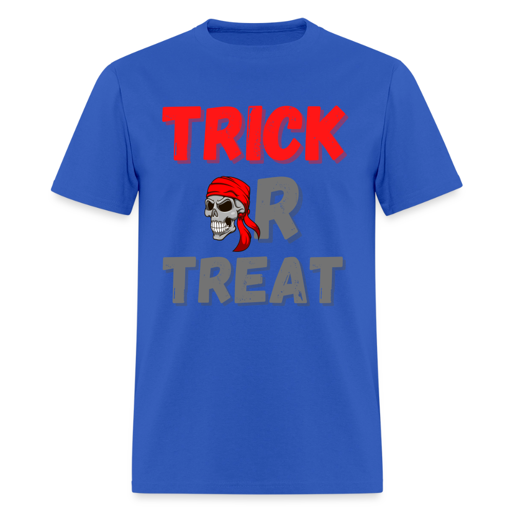 Trick or treat, halloween, horror, cute, october, pumpkin, scary, spooky, funny, cat, creepy, fall, ghost, halloween party, witch, autumn, candy, kawaii, jack o lantern, skeleton, trick or treating, Men's Premium T-Shirt - royal blue