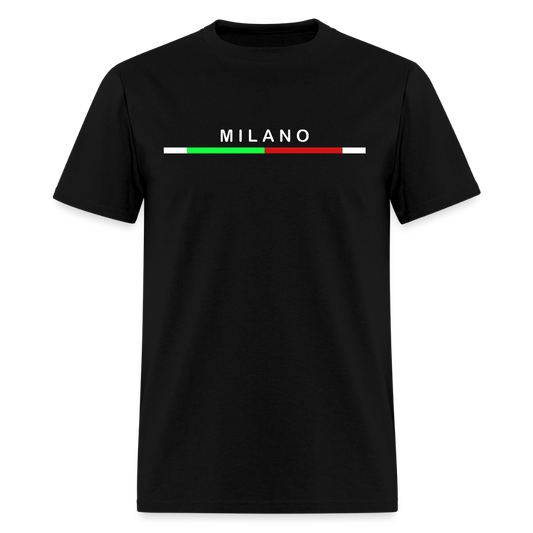 Milano Shirt, Milan T-Shirt, Vacation Holiday Milano Shirt,   Italia T-Shirt, Italian Flag shirt, Italian Gift Idea, Italy T-shirt, Great Gift for Dad, Birthday Gift idea, Father Day Gift, Mothers Day Gift, Gift For Him, Gift For Her, Italy Gift Idea - black