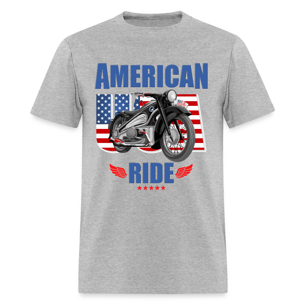 American Ride Shirt, Motorcycle Shirt, Biker Shirt, Motorcycle Gift, Motorcycle Tshirt, Motorcycle Shirts, Motorcycle T Shirt, Biker Shirts - heather gray