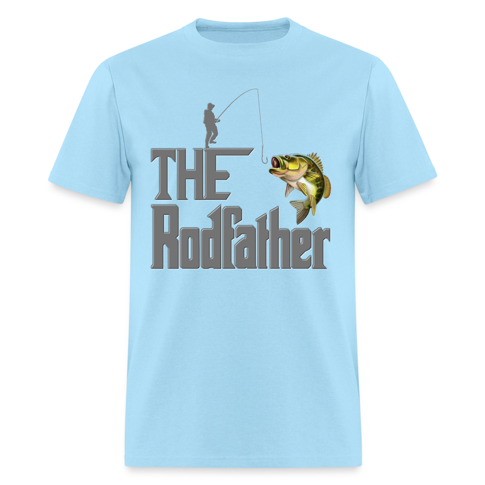 The Rodfather T-Shirt, Funny Fishing, Fishing Rod Shirt, Lake Lover Shirt, Fishing Gift For Men, Dad Fishing Shirt, Father Day Shirt - powder blue