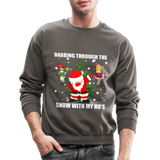 Dabbing Through, The Snow With My Ho's, Ugly Christmas Sweater, Christmas Sweater, Xmas Sweater, Funny Christmas Sweater, Men Christmas Sweater - asphalt gray