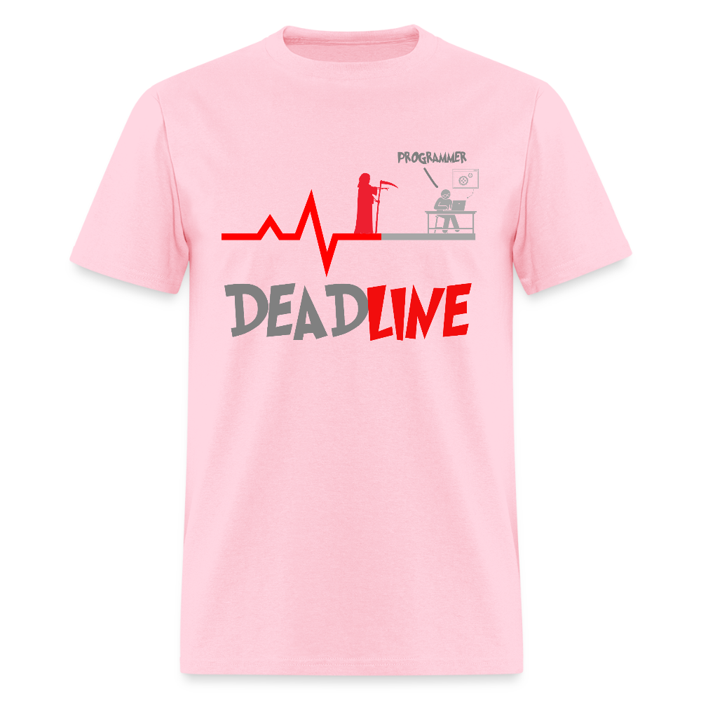 Deadline Programmer Shirt, Coder Shirt, Coding T Shirt, Funny Shirt, Grim Reaper Shirt, Computer Shirt, Developer t shirt - pink