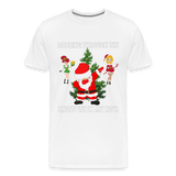 Dabbing Through, The Snow With My Ho's, Ugly Christmas Shirt, Christmas Shirt, Xmas Shirt, Funny Christmas Shirt, Men Christmas Shirt, Christmas T-shirt - white