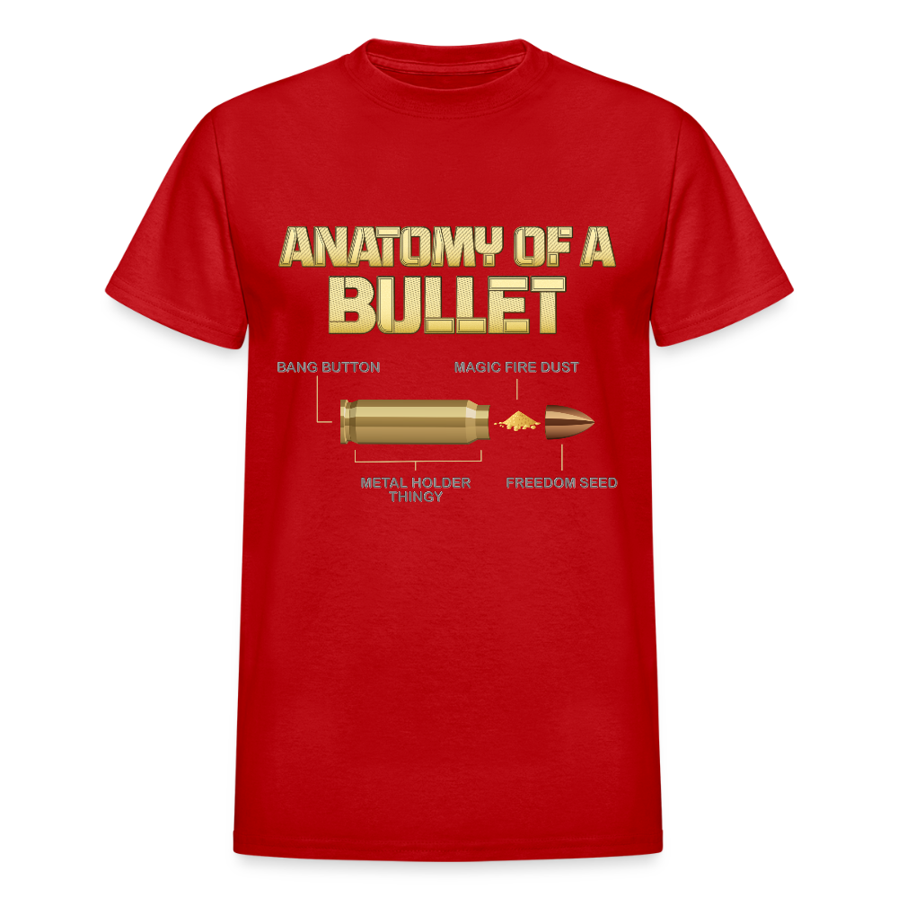 Gun Lover Gift, Anatomy Of A Pew Bullet Gun Shirt, Funny Bullet Gun, Gun Lover, Veteran Gift, Pew T-shirt, - red