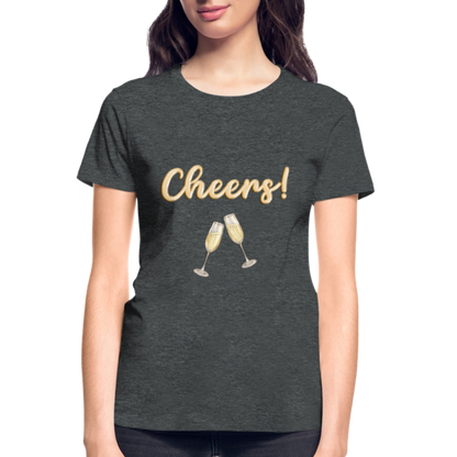Cheers Shirt, New Years Shirt, Nye Shirt, Gold Glitter New Years Shirt, Women New Years Eve Shirt, NYE, NYE Shirt, New Year New Me Shirt - deep heather