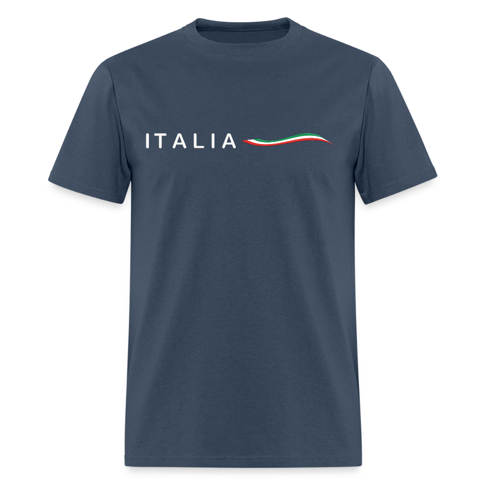 Italia Swirl Flag Shirt, Italia T-Shirt, Italian Flag shirt, Italian Gift Idea, Italy T-shirt, Great Gift for Dad, Birthday Gift idea, Father Day Gift, Mothers Day Gift, Gift For Him, Gift For Her, Italy Gift Idea -  blue dusk
