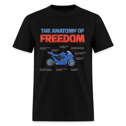 The Anatomy Of Freedom Shirt, Motorcycle Gift, Biker Lover Gift, Gift For Biker, Motor Cross, Motorcycle Anatomy - black