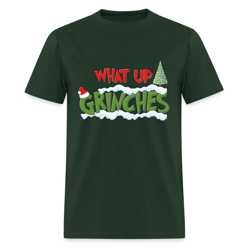 Christmas Gifts, What Up Grinches Shirt, Holiday Party, Funny Christmas Shirt, Family Christmas Shirts, Funny Holiday - forest green