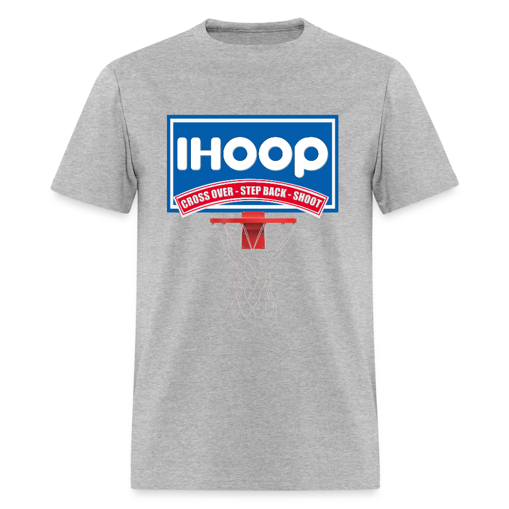 Basketball Shirt, Basketball Shirt SVG, IHOOP, Cross Over, Step Back, Shoot, Basketball Player, Basketball Mom, Basketball Dad, Basketball Clipart, Basketball PNG, IHO - heather gray