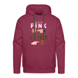 Adult Humor Shirt, The Shocker Symbol Hoodie, Inappropriate adult sexual humor, 2 in the pink, 1 in the stink, butt play anal joke, Two, One - burgundy