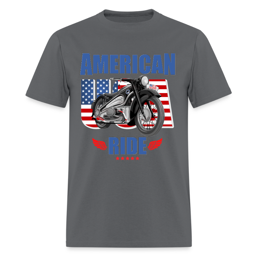 American Ride Shirt, Motorcycle Shirt, Biker Shirt, Motorcycle Gift, Motorcycle Tshirt, Motorcycle Shirts, Motorcycle T Shirt, Biker Shirts - charcoal