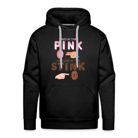 Adult Humor Shirt, The Shocker Symbol Hoodie, Inappropriate adult sexual humor, 2 in the pink, 1 in the stink, butt play anal joke, Two, One - black