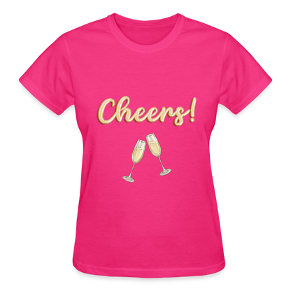 Cheers Shirt, New Years Shirt, Nye Shirt, Gold Glitter New Years Shirt, Women New Years Eve Shirt, NYE, NYE Shirt, New Year New Me Shirt - fuchsia