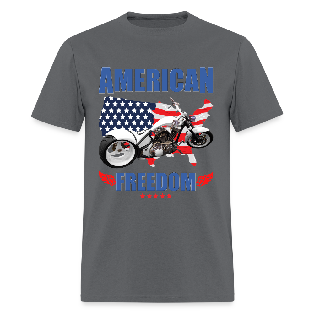 American Freedom Shirt, Motorcycle Shirt, Biker Shirt, Motorcycle Gift, Motorcycle Tshirt, Motorcycle Shirts, Motorcycle T Shirt, Biker Shirt - charcoal
