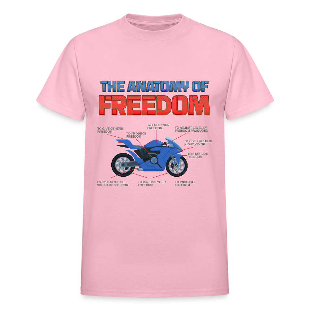 The Anatomy Of Freedom Shirt, Motorcycle Gift, Biker Lover Gift, Gift For Biker, Motor Cross, Motorcycle Anatomy - light pink
