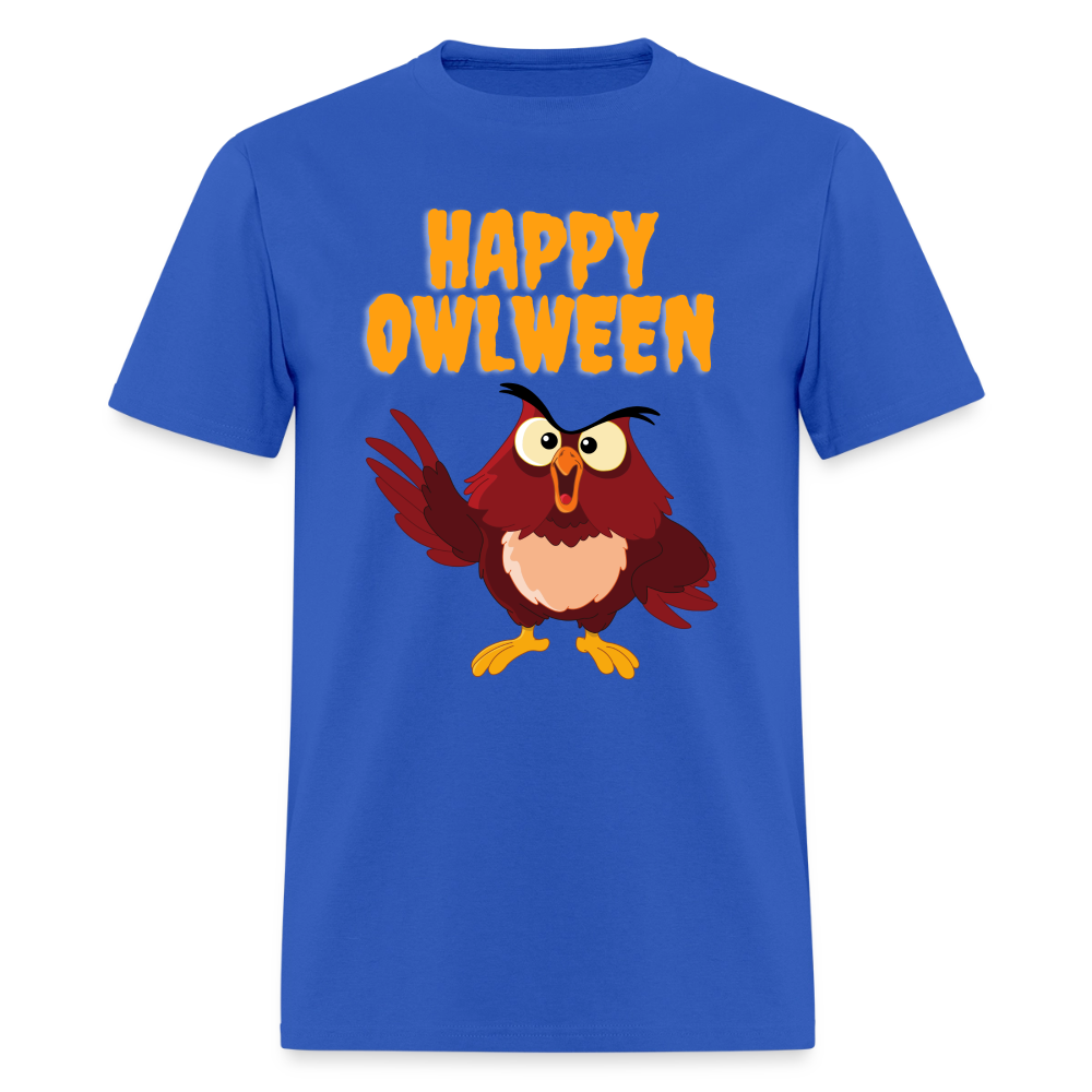 Happy Owlween, Happy Halloween, Monster, Trick Or Treat, Halloween, Spooky, Scary, Skull, halloween sweater, owl house, Men's Premium T-Shirt - royal blue