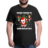 Dabbing Through, The Snow With My Ho's, Ugly Christmas Shirt, Christmas Shirt, Xmas Shirt, Funny Christmas Shirt, Men Christmas Shirt, Christmas T-shirt - charcoal grey