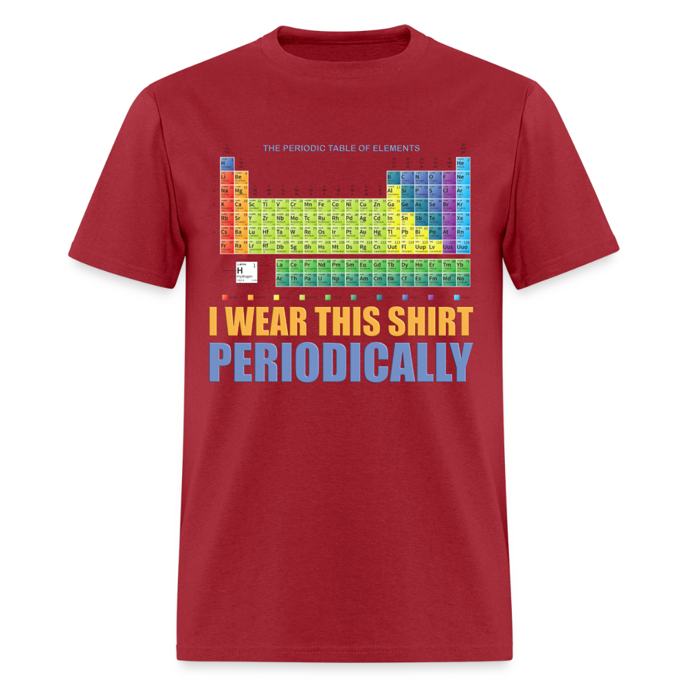 I Wear This Shirt Periodically Shirt, Science Shirt, Science Lover Shirt, Chemist Shirt, Chemistry Shirt, Science Gift, Funny Science, Scientist, Physics Shirt, Chemistry Teacher, Chemistry Student - true red
