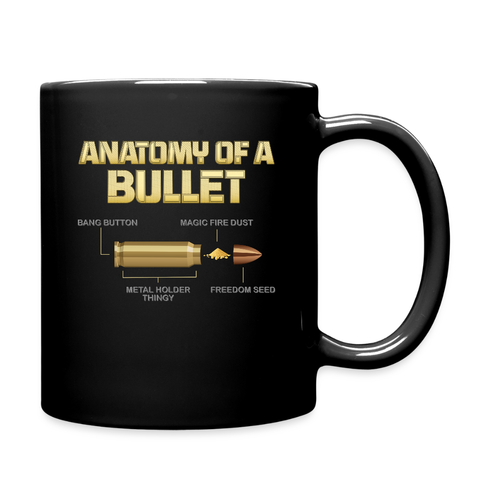 Gun Lover Gift, Anatomy Of A Pew Bullet Gun Mug, Funny Bullet Gun, Gun Lover, Veteran Gift, Pew Mug - black