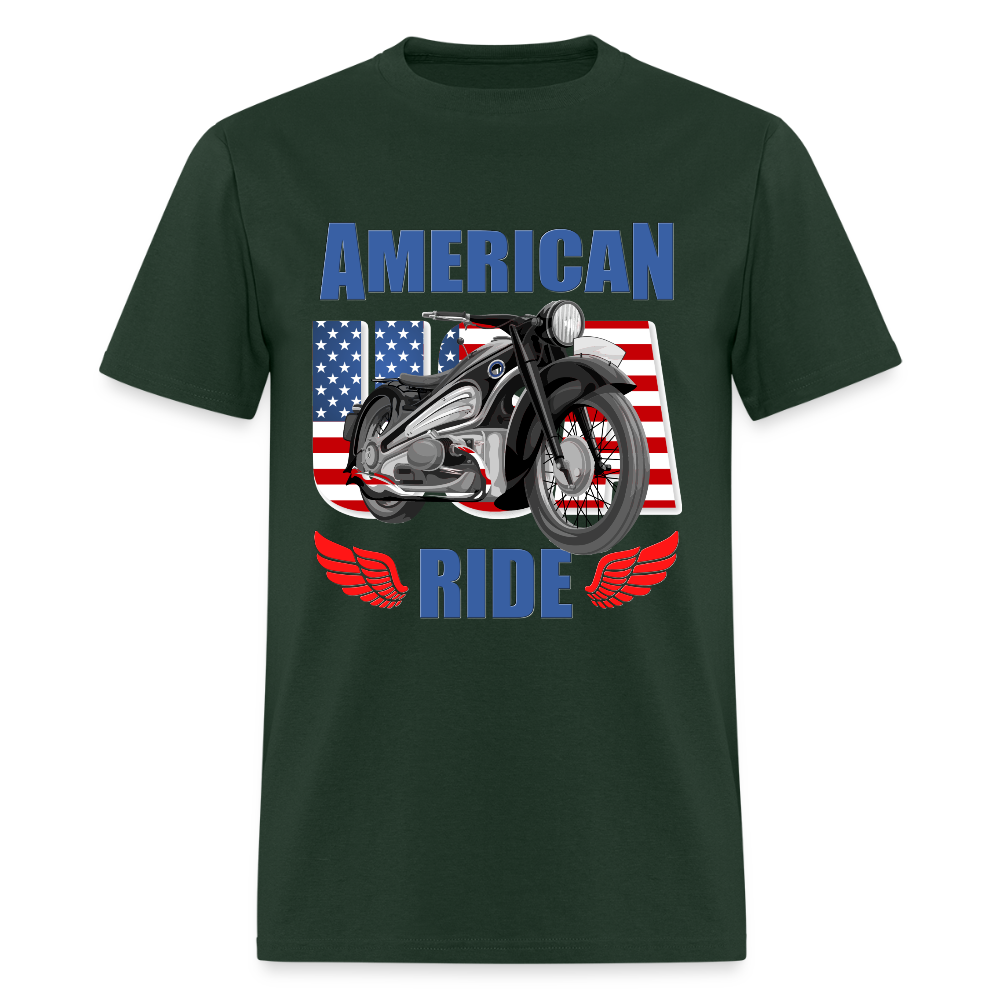 Motorcycle Gift, American Ride Shirt, Motorcycle Shirt, Biker Shirt, Motorcycle Tshirt, Motorcycle Shirts, Motorcycle T Shirt, Biker Shirts - forest green