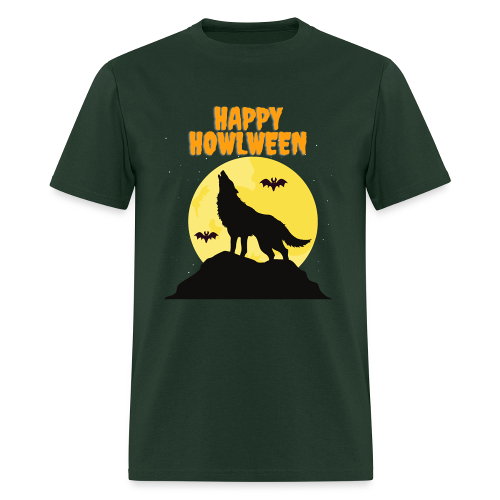 Happy Howlween, Happy Halloween, Monster, Trick Or Treat, Halloween, Spooky, Scary, Skull, Men's Premium T-Shirt - forest green
