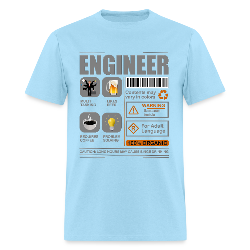 Engineering Shirt, Engineering Gift, Funny Cool Shirt, Student Engineering Shirt, Engineer Lover Shirt, Mechanic Gift Idea T-Shirt - powder blue