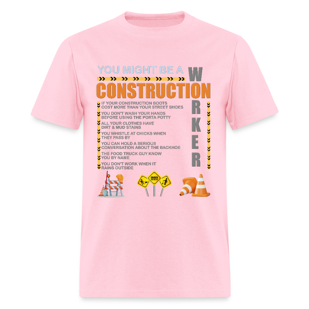 Construction Gift, Construction Crew, Construction Worker, You Might Be A, Construction Party, Construction Manager, Engineering Shirt, Dump Truck Shirt, Construction Theme, Funny Dad Shirt, Fathers Day Shirt - pink