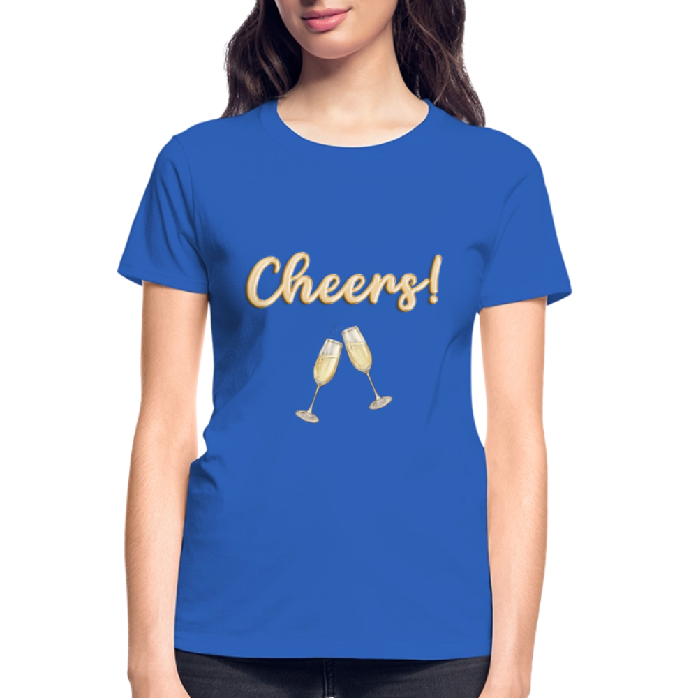 Cheers Shirt, New Years Shirt, Nye Shirt, Gold Glitter New Years Shirt, Women New Years Eve Shirt, NYE, NYE Shirt, New Year New Me Shirt - royal blue
