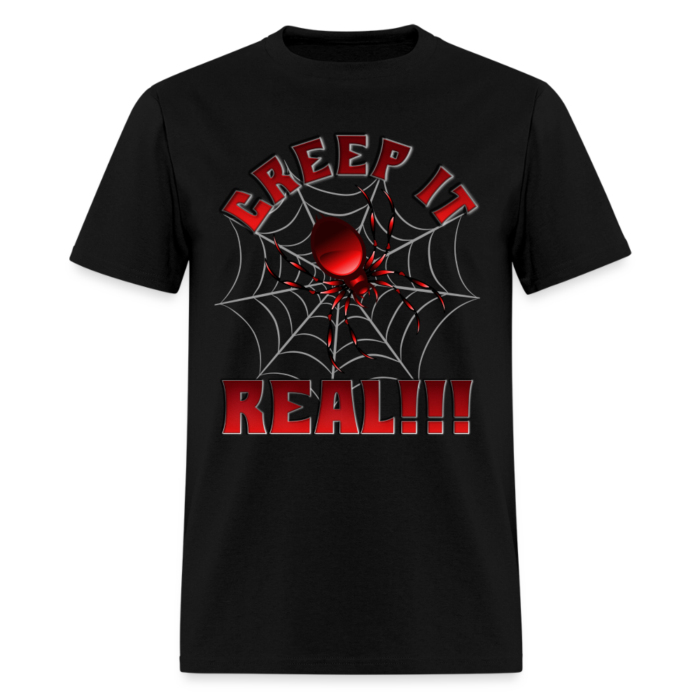 Creep It Real, Spider Shirt, Halloween Shirt Men, Black Spooky Shirt, Funny Halloween, Halloween, Web, Spiderweb Shirt, Men's Premium T-Shirt - black