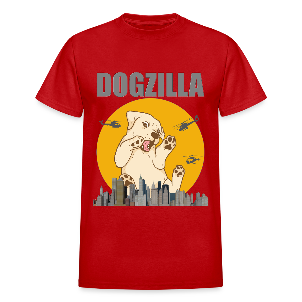 Dogzilla Shirt, Dog Lover Shirt, Funny Dog Lover Shirt, Dog Shirt, Helicopter, Big Apple City, Dog Dad Shirt, Dog Mom Shirt - red