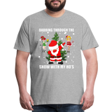 Dabbing Through, The Snow With My Ho's, Ugly Christmas Shirt, Christmas Shirt, Xmas Shirt, Funny Christmas Shirt, Men Christmas Shirt, Christmas T-shirt - heather gray