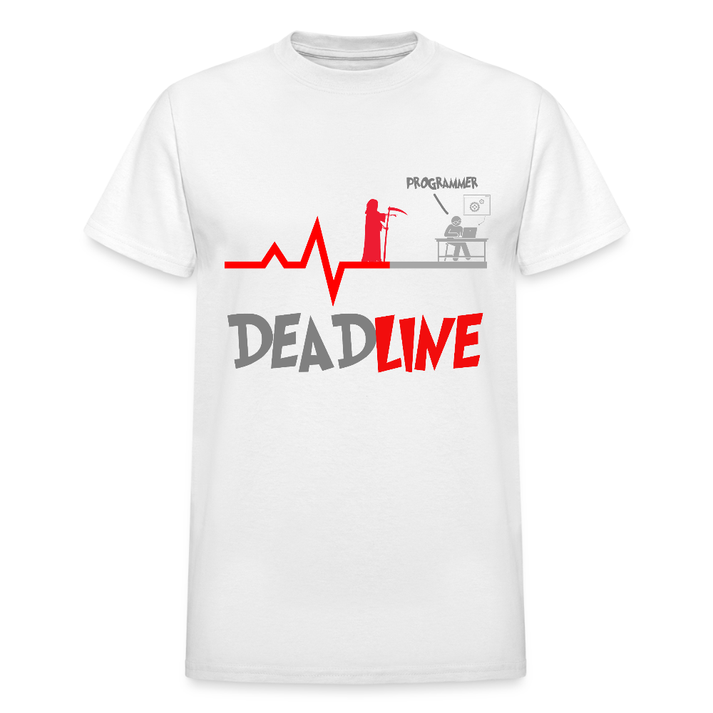 Deadline Programmer Shirt, Coder Shirt, Coding T Shirt, Funny Shirt, Grim Reaper Shirt, Computer Shirt, Developer t shirt - white