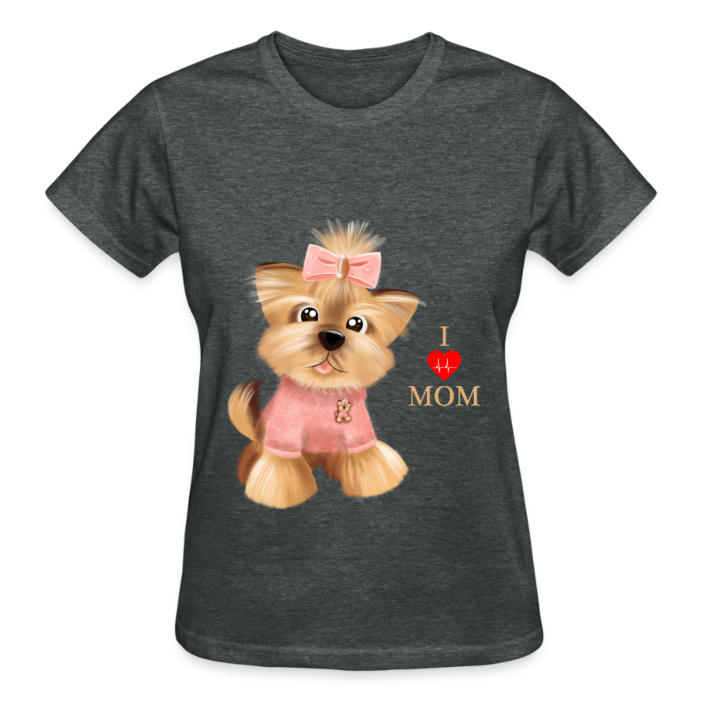 Dog Lover Shirt, Dog Mama Shirt, I Love Mom Dog Shirt, Funny Dog Lover Shirt, Cute Dog Shirt, Dog Dad Shirt, Dog Mom Shirt, Gift For Her - deep heather