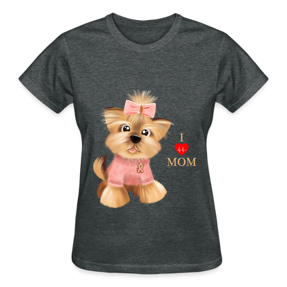 Dog Lover Shirt, Dog Mama Shirt, I Love Mom Dog Shirt, Funny Dog Lover Shirt, Cute Dog Shirt, Dog Dad Shirt, Dog Mom Shirt, Gift For Her - deep heather