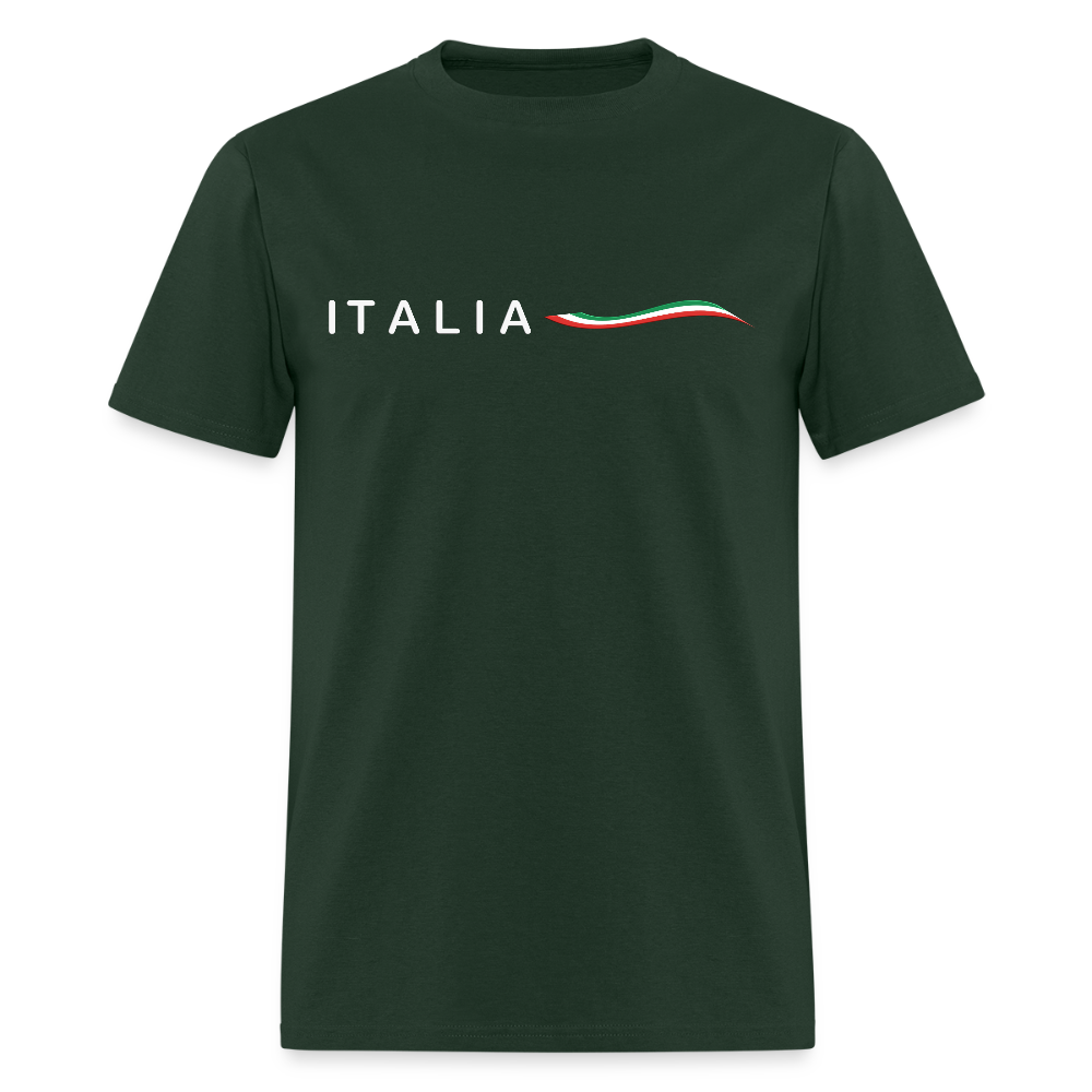 Italia Swirl Flag Shirt, Italia T-Shirt, Italian Flag shirt, Italian Gift Idea, Italy T-shirt, Great Gift for Dad, Birthday Gift idea, Father Day Gift, Mothers Day Gift, Gift For Him, Gift For Her, Italy Gift Idea - forest green