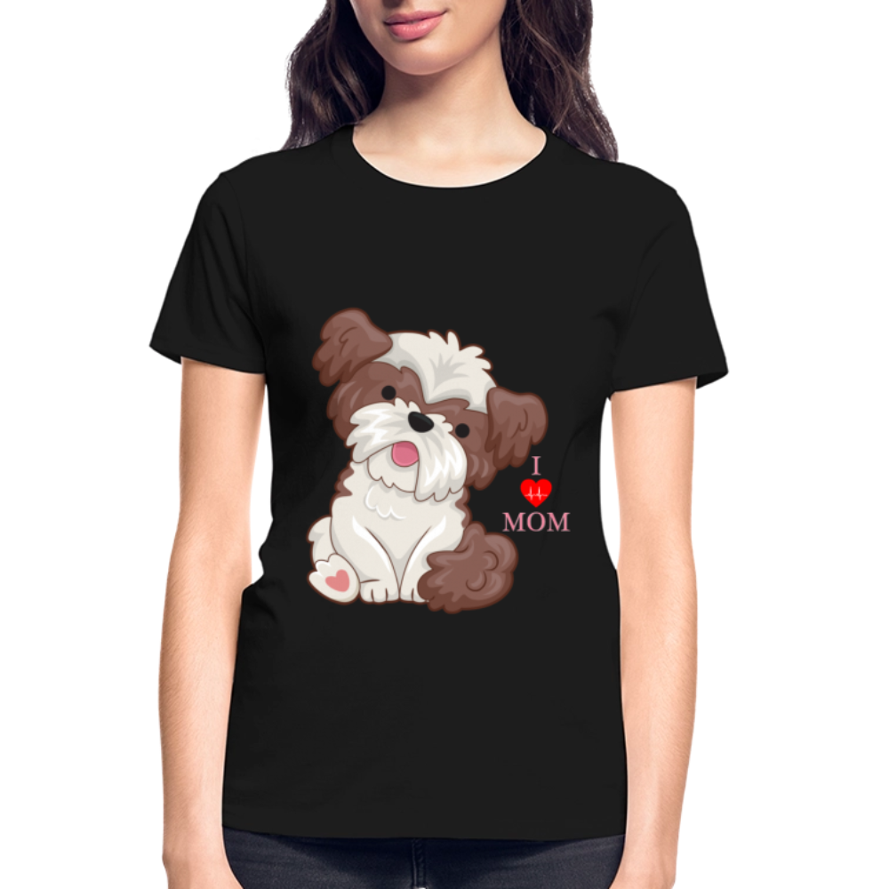 Dog Lover Shirt, Dog Mama Shirt, I Love Mom Dog Shirt, Funny Dog Lover Shirt, Cute Dog Shirt, Dog Dad Shirt, Dog Mom Shirt, Gift For Her - black