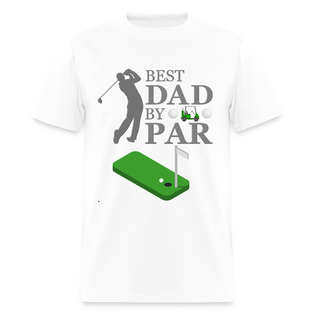 Best Dad By, Par Golfer Dad, Worlds Best Golf, Golfer, Golf, Golf Dad Birthday, Golf Dad Gifts, Golf Dad Shirt, Golf Dad Present, - white