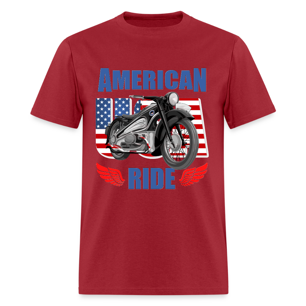 Motorcycle Gift, American Ride Shirt, Motorcycle Shirt, Biker Shirt, Motorcycle Tshirt, Motorcycle Shirts, Motorcycle T Shirt, Biker Shirts - dark red