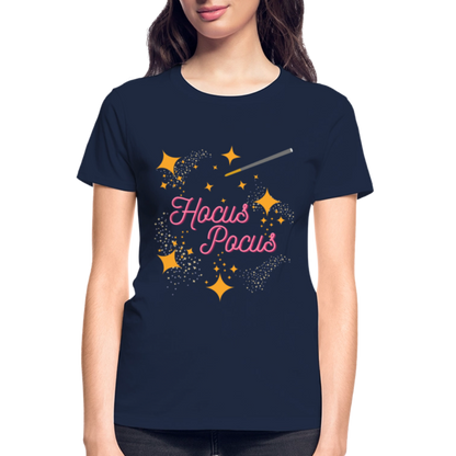 Hocus Pocus, Halloween, Witches, Witch, Sanderson sisters, Movies, Spell, Winifred, Winifred Sanderson, Fall, Funny, i put a spell on you, Mary Sanderson, movie, October, Women's V-Neck T-Shirt. - navy