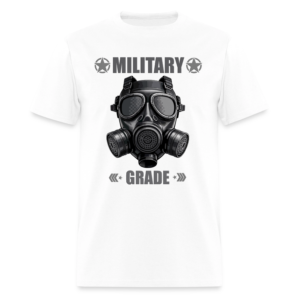 Military Grade Shirt, Gas Mask Shirt, Military Mask Shirt, Gas Gas Gas Shirt, Military Shirt, Riot Shirt, Funny Military Tee, Military Saying, Military Phrase, Military Lover Gift, Military Lover, Veteran Gift - white